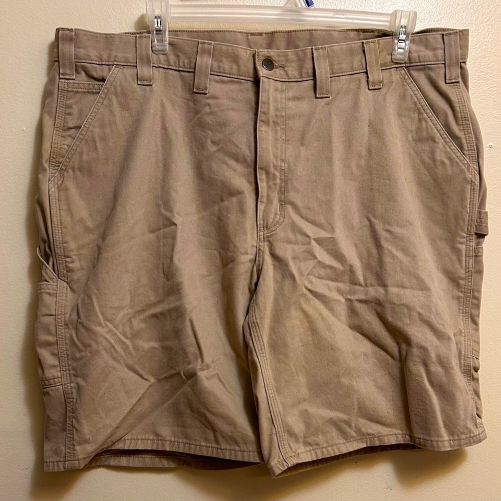 Carhartt Tan Jean Shorts Durable Cotton Blend - Picture 8 of 8